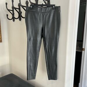 Loft Faux Black Leather Leggings Medium